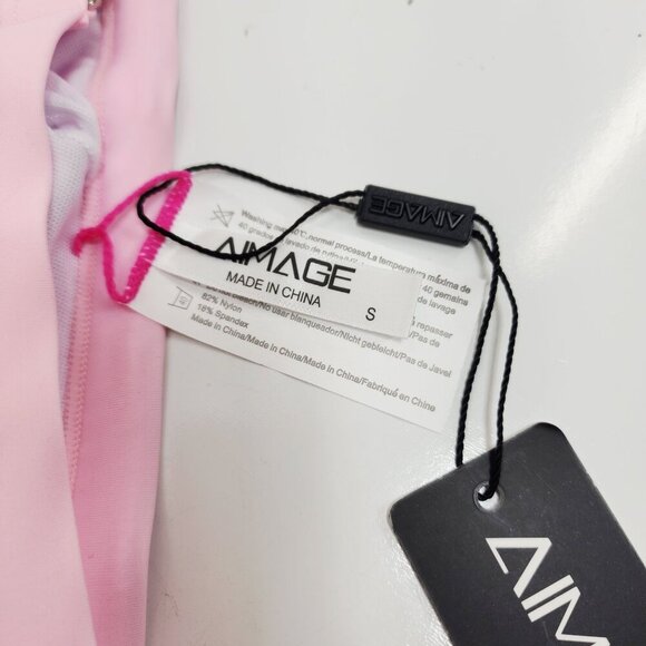 Two-Piece Pink Light Pink Bikini Swimwear Set  Adjustable Triangle Top Size S - Picture 3 of 6